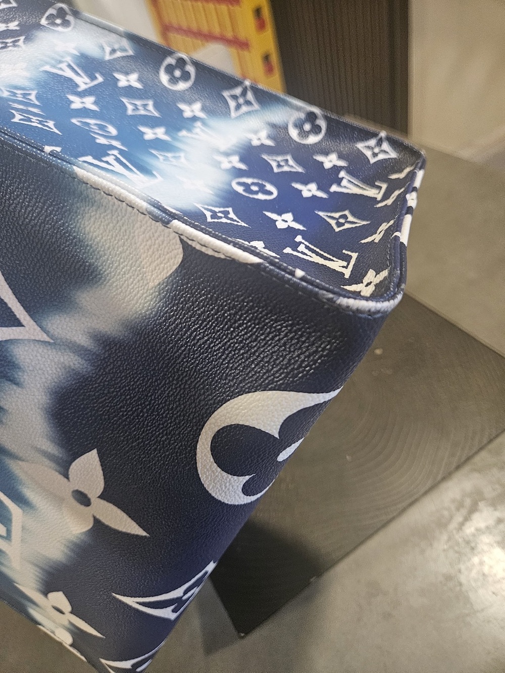 Louis Vuitton Blue and White Monogram Canvas Tote - Picture 5 of 11